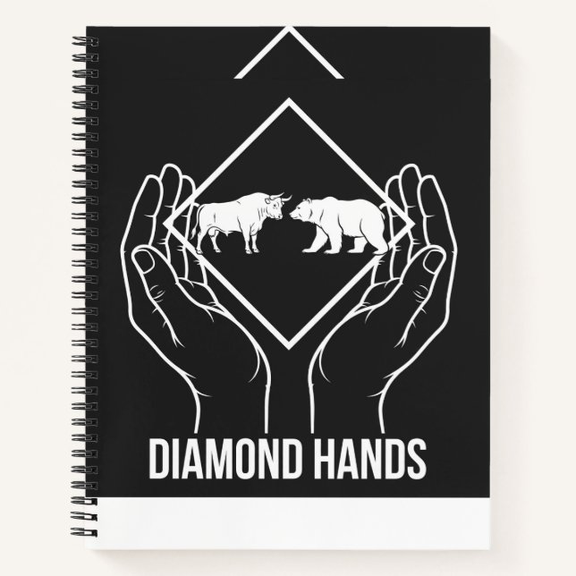 Diamond Hands — Hardcover Notebook (Front)