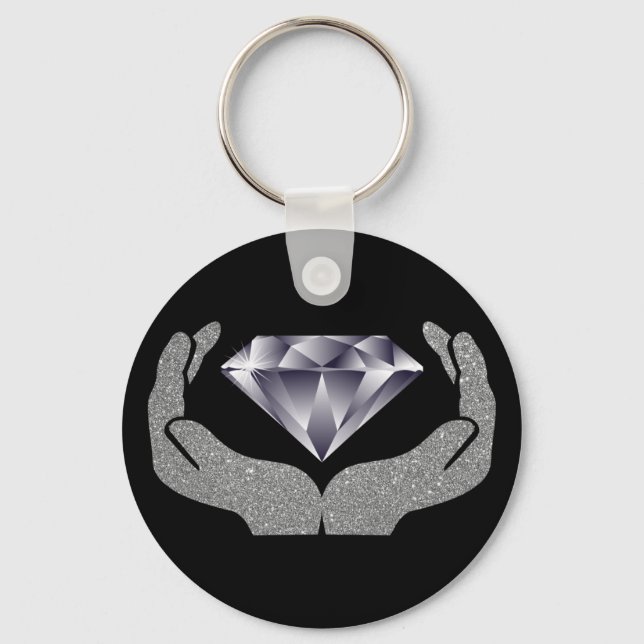 Diamond Hands Keychain (Front)