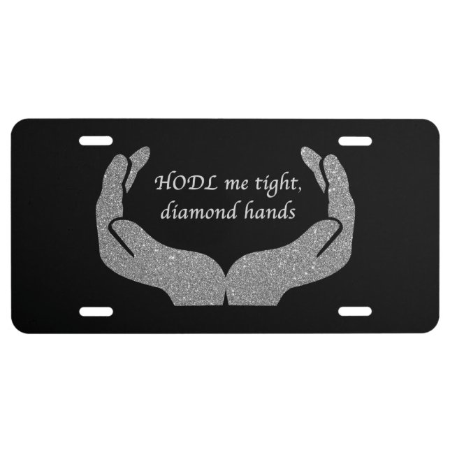 Diamond Hands License Plate (Front)