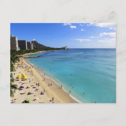 Diamond Head and Waikiki Postcard