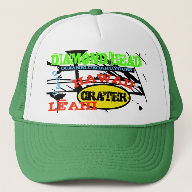DIAMOND HEAD CRATER TRUCKER HAT (Front)