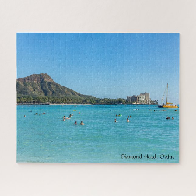 Diamond Head from Waikiki, O'ahu Jigsaw Puzzle (Horizontal)