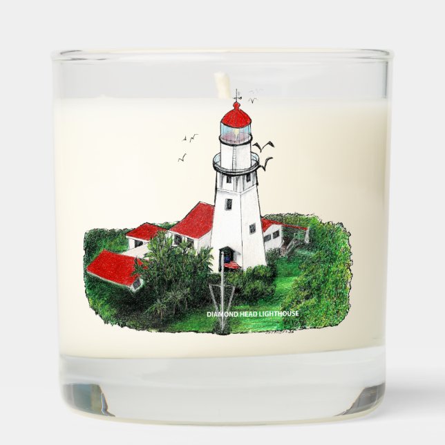 Diamond Head Hawai Lighthouse Peony scented candle (Right)