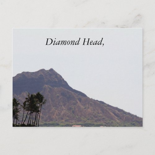 Diamond Head photography Hawaii Post Card