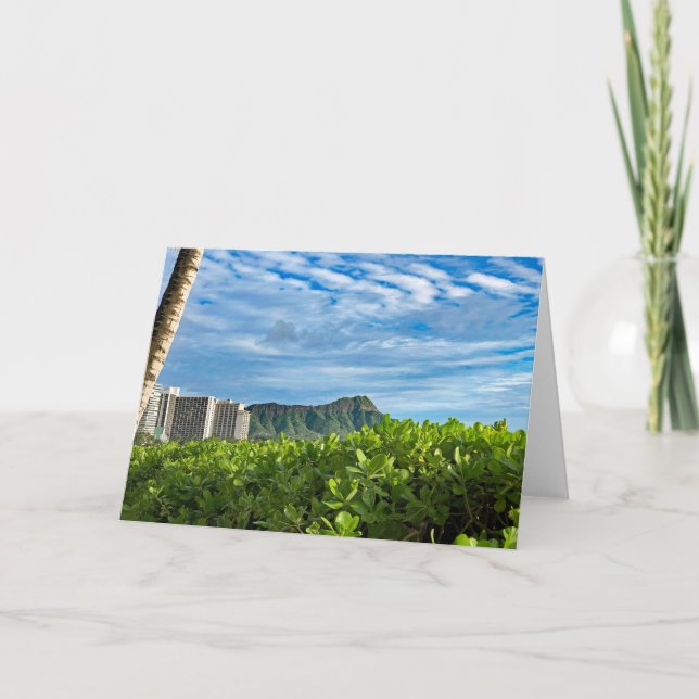 Diamond Head Sky Letterpress Thank You Card (Front)