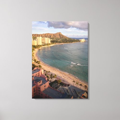 Diamond Head Waikiki Beach Hawaii Canvas Print