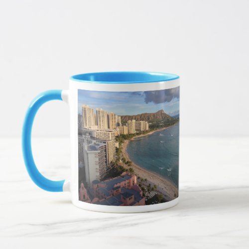 Diamond Head Waikiki Beach Hawaii Mug