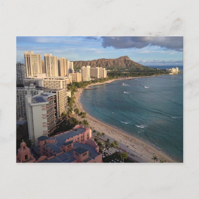 Diamond Head, Waikiki Beach, Hawaii Postcard (Front)