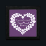 Diamond heart anniversary wife gift box<br><div class="desc">Pretty diamond graphic effect keepsake gift box. Perfect to showcase a extra special gift for your wife on an diamond anniversary or other special occasion. Gift box reads: "To my wonderful Wife Isabella. Happy Diamond Anniversary",  or can be customised with your own words. Exclusive design by Sarah Trett.</div>