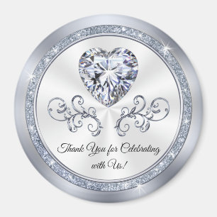 Diamond Heart, Cheap Bridal Shower Favors in BULK Magnet