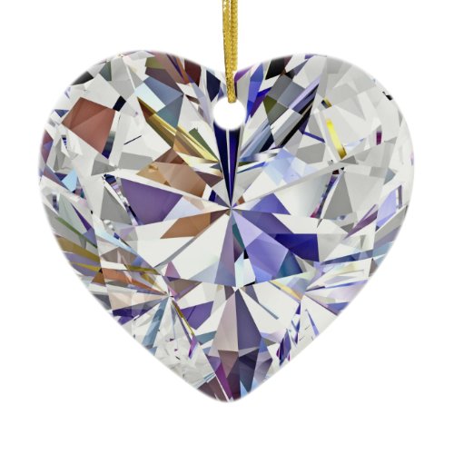 Diamond Heart Christmas Ornament