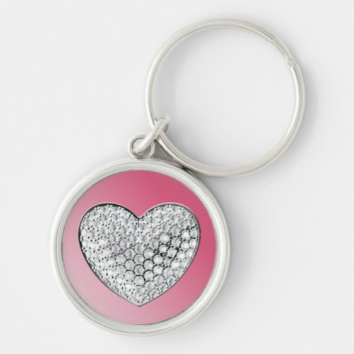 Diamond Heart Keychain