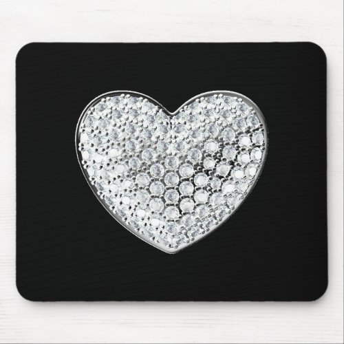 Diamond Heart Mouse Pad