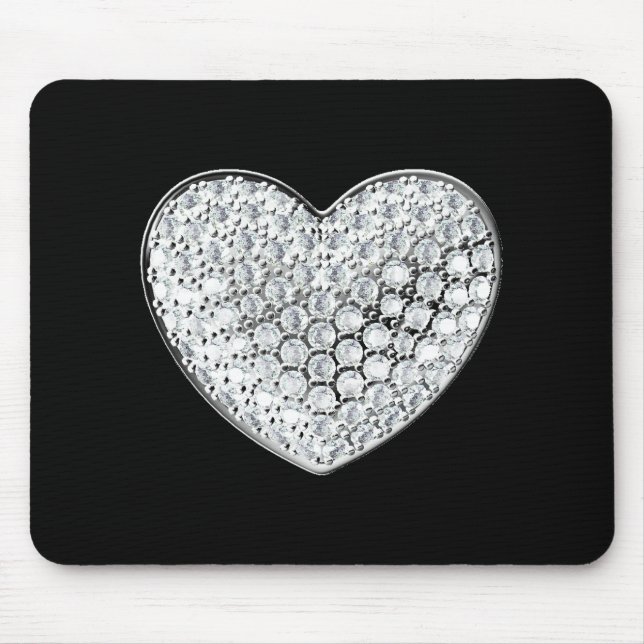 Diamond Heart Mouse Pad (Front)