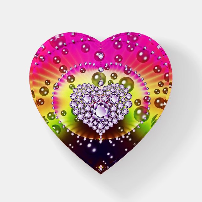 Diamond Heart Paperweight (Front)