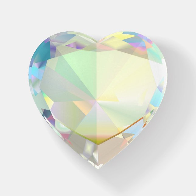Diamond Heart Paperweight (Front)