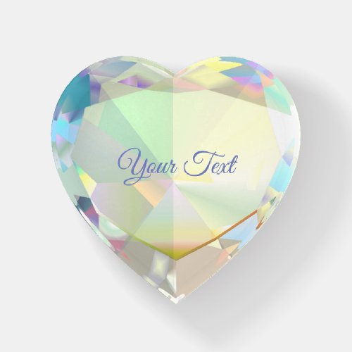 Diamond Heart Personalized Paperweight