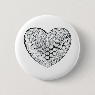 Diamond Heart Pinback Button