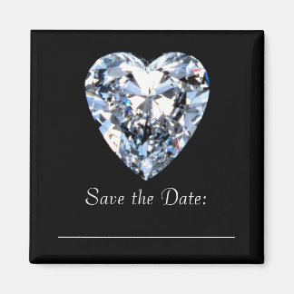 Diamond Heart - Save the Date Magnet