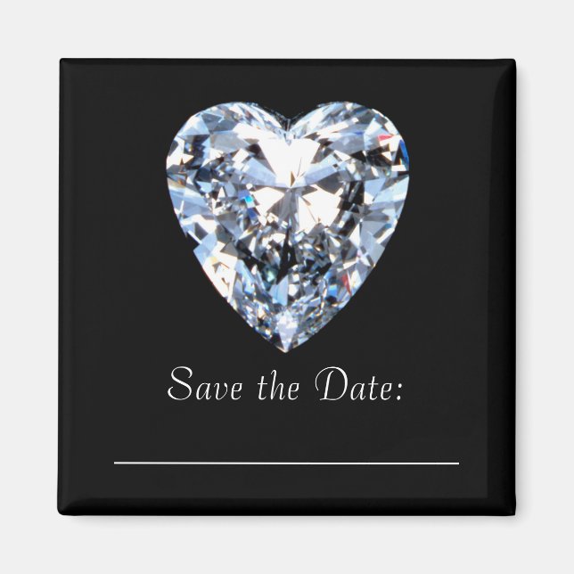 Diamond Heart  - Save the Date Magnet (Front)