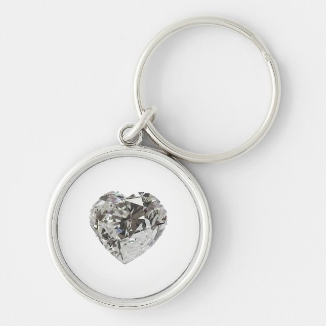 Diamond Heart shape Brilliant Keychain (Front)