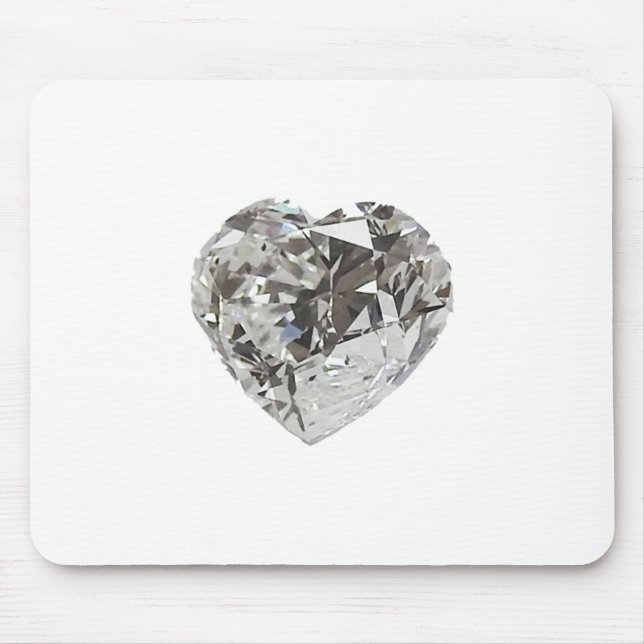 Diamond Heart shape Brilliant Mouse Pad (Front)