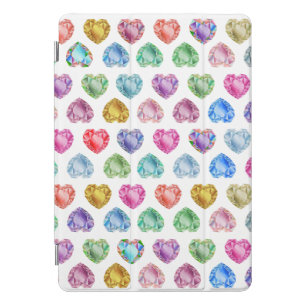Diamond Heart Watercolor Pattern Cute Pastel Girly iPad Pro Cover