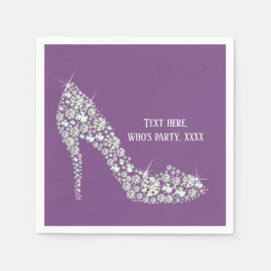diamond high heels glitter elegant napkins