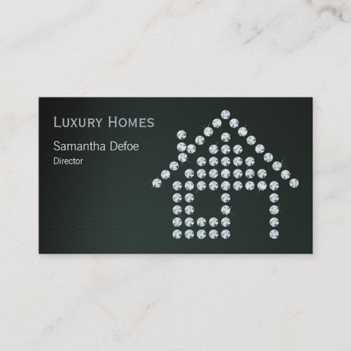Customizable Diamond Home Real Estate Business Card