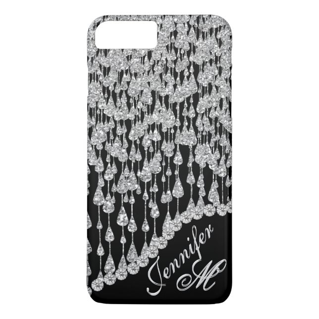 Diamond Icicles Monogram Case-Mate iPhone Case (Back)