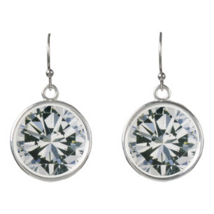 Diamond Images Drop Earrings