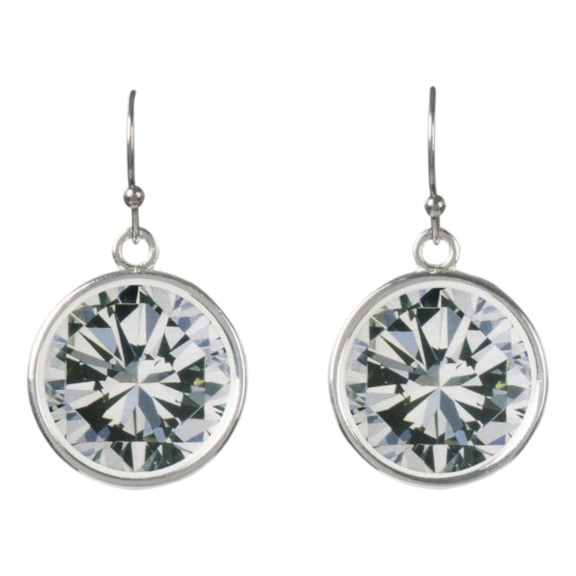 Diamond Images Drop Earrings (Front)