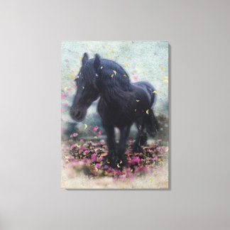 DIAMOND in Flowers ~ Wrapped Canvas