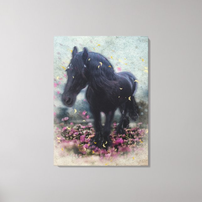 DIAMOND in Flowers ~ Wrapped Canvas Print (Front)