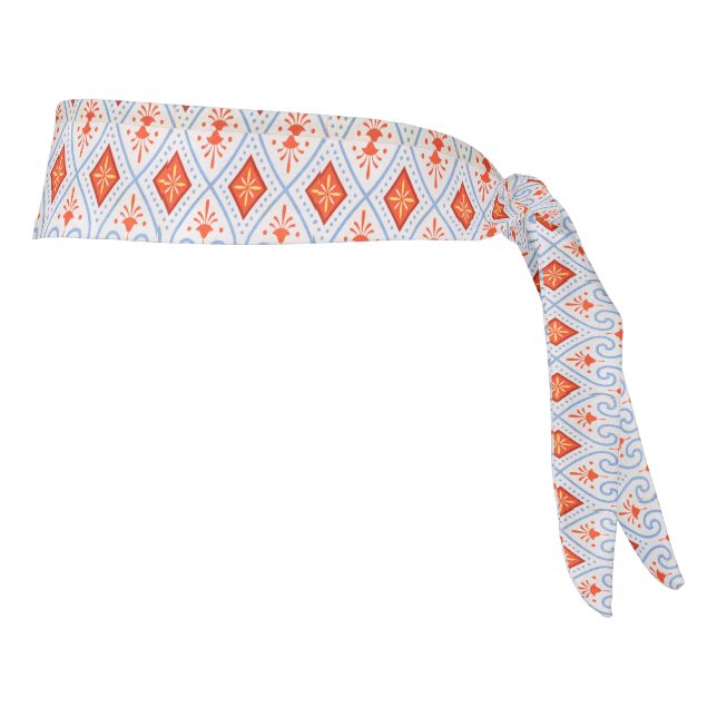 Diamond Indian Print Tie Headband (Rotate 90)