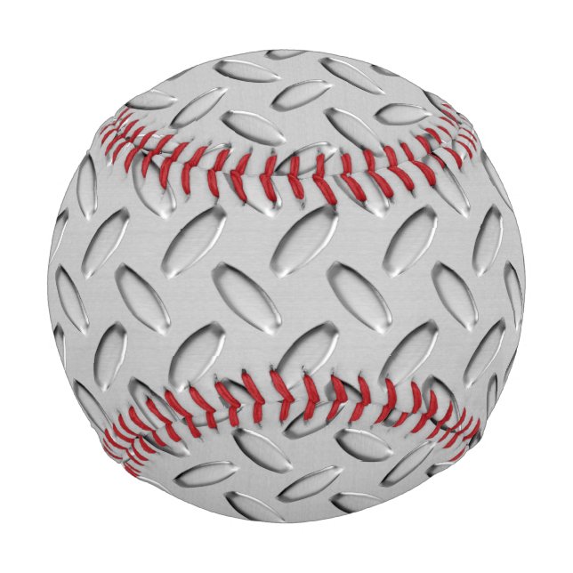 Diamond Industrial Style Background Customizable Baseball (Front)
