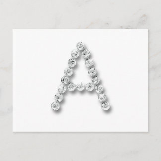 Diamond Initial A Postcard