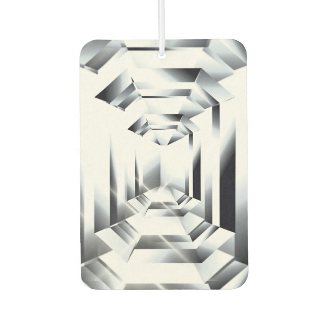Diamond jewel cut facetted gemstone bling air freshener (Front)