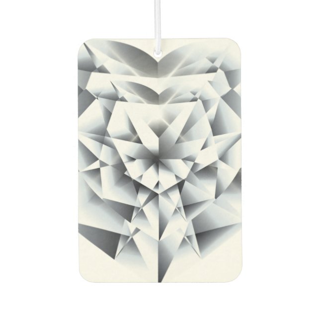 Diamond jewel cut facetted gemstone bling heart air freshener (Front)