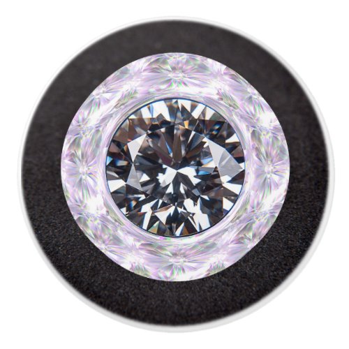Diamond Jewel Gemstone Ceramic Knob
