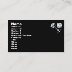DIAMOND JEWELRY- Black Business Card