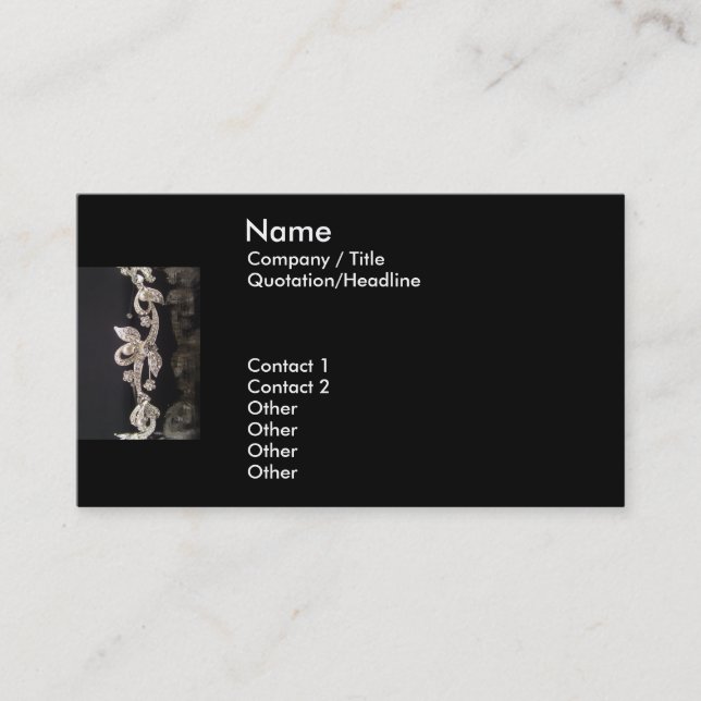 Diamond Jewelry Classic Buisness Card (Front)