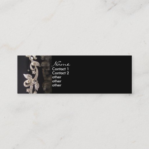 Customizable Diamond Jewelry Classic Profile Card Business Card Templates