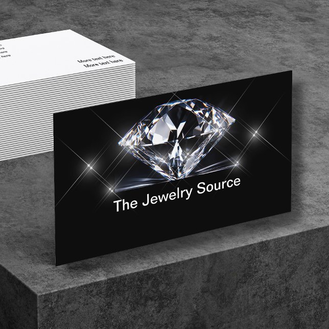 Diamond Jewelry Designer Glitzy Business Cards (Creator Uploaded)