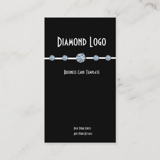 Diamond Jewelry - Diamond Logo Business Card (Front)
