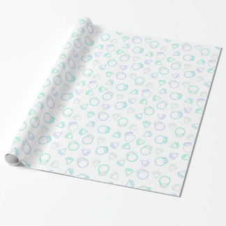 diamond jewelry pattern wrapping paper