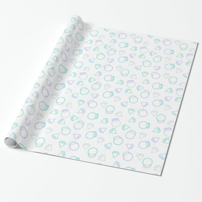 diamond jewelry pattern wrapping paper (Unrolled)