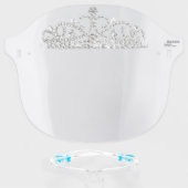 Diamond Jewels Tiara Crown For her Face Shield (Front w/Glasses)