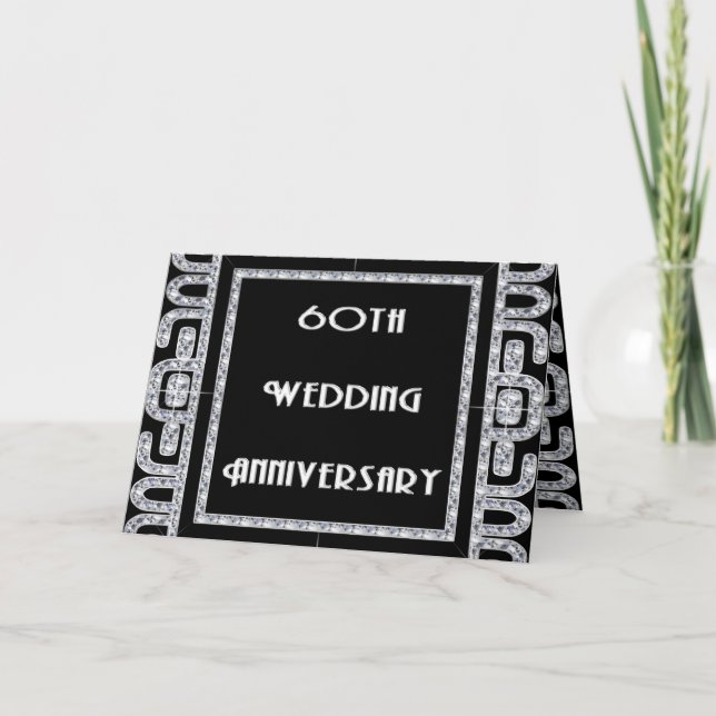 Diamond Jubilee 60th Wedding Anniversary Card (Front)