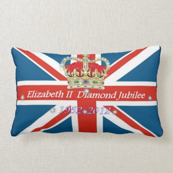 Diamond Jubilee Comemorative Pillow by Rosemariesw at Zazzle